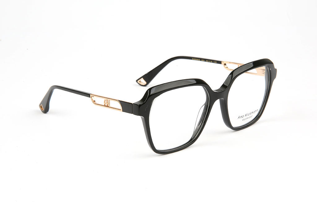 Ana Hickmann AH6585G noir et cristal - monture optique femme