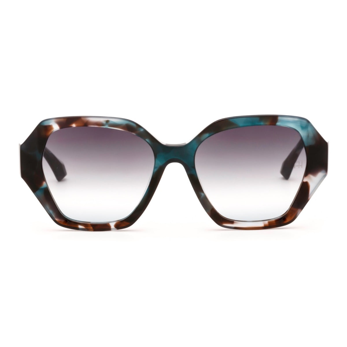 Ana Hickmann AH9436 havane bleu-vert - vue de face