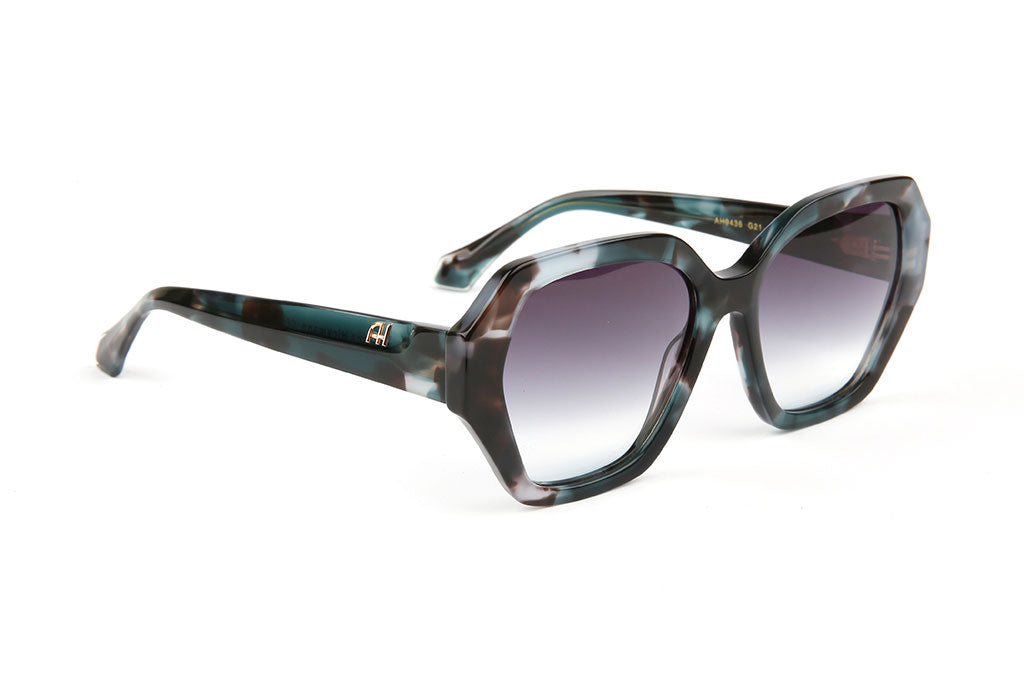 Ana Hickmann AH9436 havane bleu-vert - lunette de soleil femme papillon