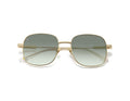 Bali Alma or - lunettes de soleil rectangulaires en métal doré, verres verts