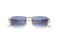 Bali B29 or - lunettes de soleil percées en métal doré, verres bleus