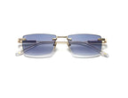 Bali B29 or - lunettes de soleil percées en métal doré, verres bleus