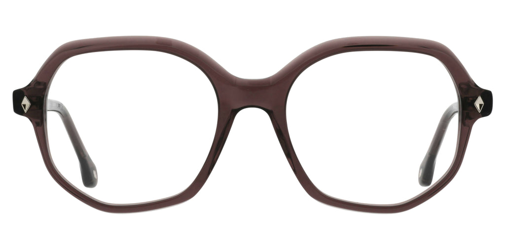 ba&sh BA1085 cristal brun violet - monture optique femme, vue de face