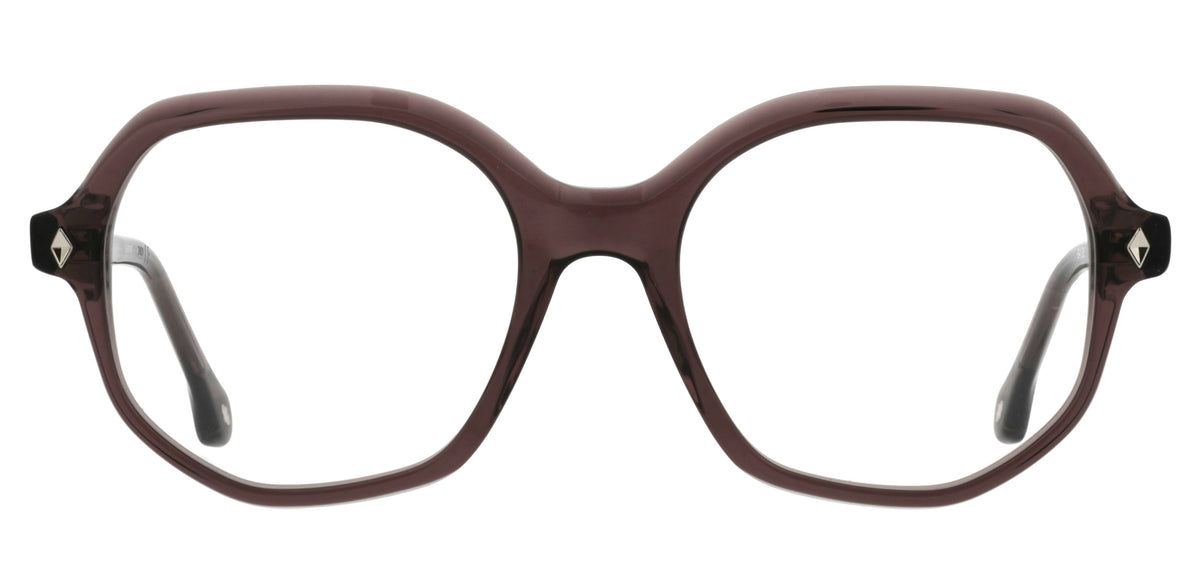 ba&sh BA1085 cristal brun violet - monture optique femme, vue de face