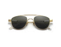 Bali Eagle or - lunettes de soleil aviateur double pont, verres verts