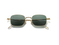 Bali Fly or - petites lunettes de soleil rectangulaires en métal doré