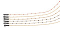 Chaînettes à lunettes Henri Beaud cylindres dorés et boules laquées, six coloris