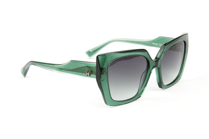 Hickmann HI9242 vert transparent - lunette de soleil femme carrée