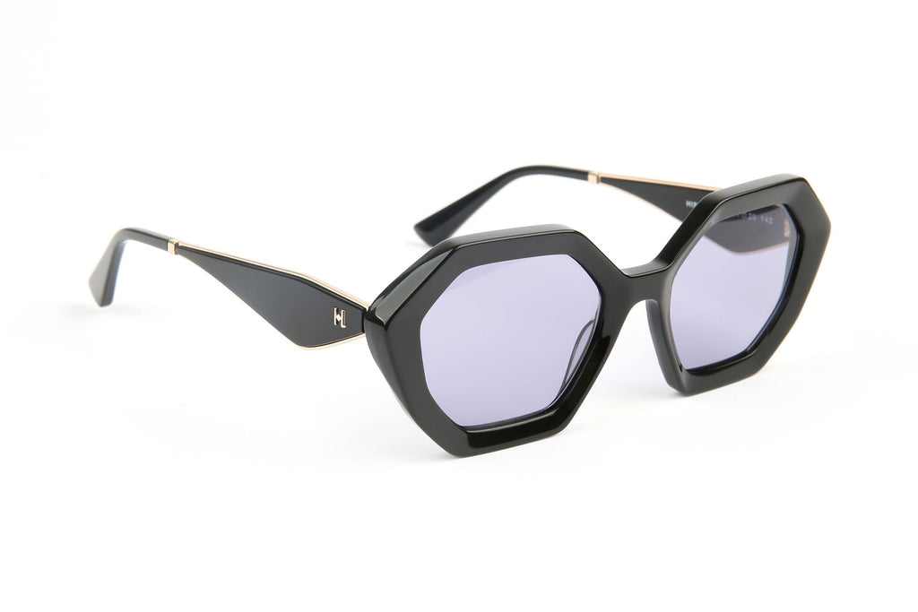 Hickmann HI9254 noir - lunette de soleil femme hexagonale