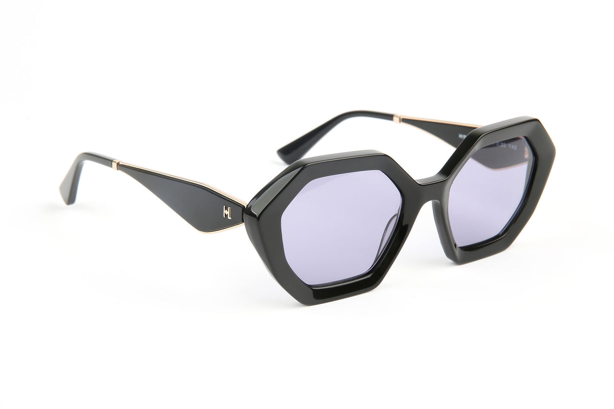 Hickmann HI9254 noir - lunette de soleil femme hexagonale