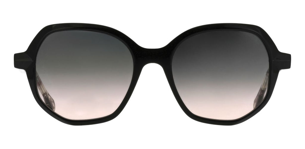 ba&sh Lexie noir brillant - lunette de soleil femme, vue de face
