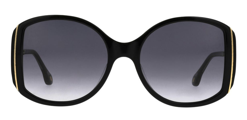 ba&sh Lucy noir brillant - lunette de soleil femme, vue de face
