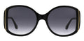 ba&sh Lucy noir brillant - lunette de soleil femme, vue de face