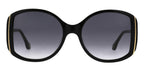 ba&sh Lucy noir brillant - lunette de soleil femme, vue de face