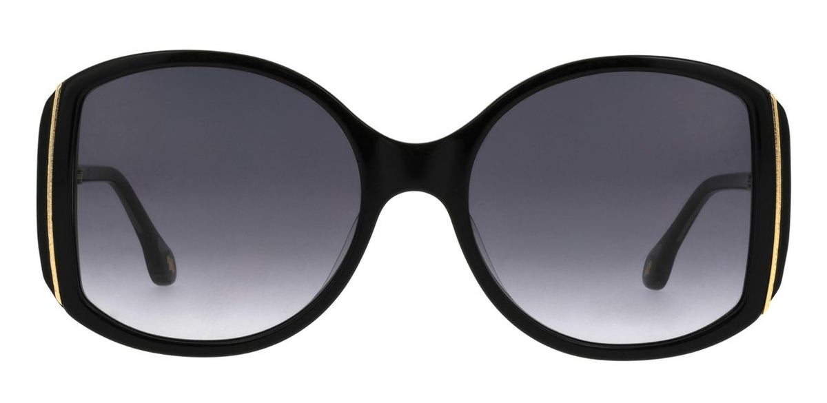 ba&sh Lucy noir brillant - lunette de soleil femme, vue de face