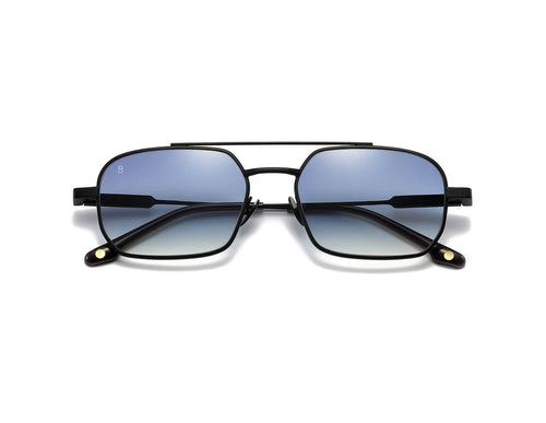Bali Phenix noir - lunettes de soleil aviateur double pont, verres bleus