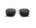 Bali Slide or - lunettes de soleil rectangulaires en métal doré, verres gris