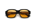Bali Vantage noir - lunettes de soleil rectangulaires en acétate, verres orange