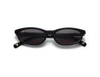 Bali Vita noir - lunettes de soleil fines en acétate noir, verres gris