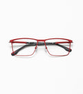 Woodys Acosta 55 rouge - monture optique rectangulaire en titane