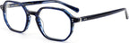 French Retro Alban bleu marbre