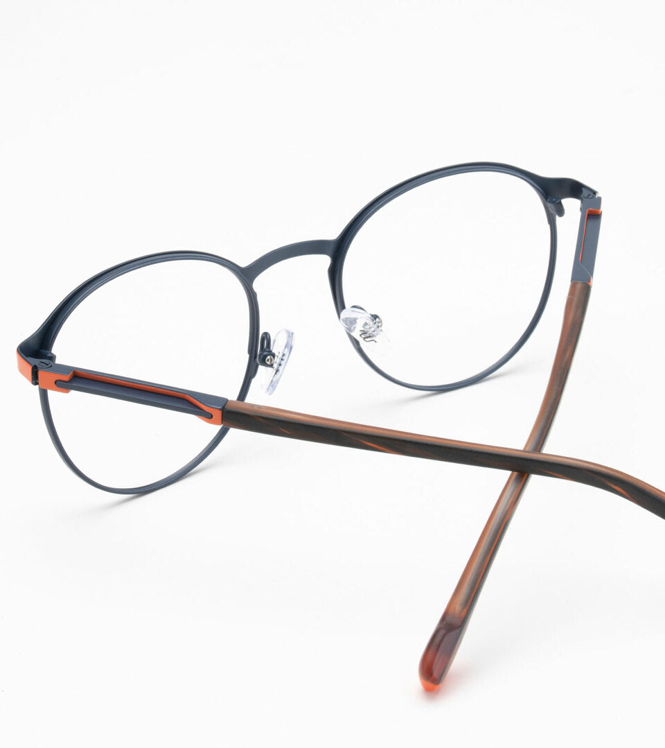 Woodys Albon orange et bleu - détail de la branche