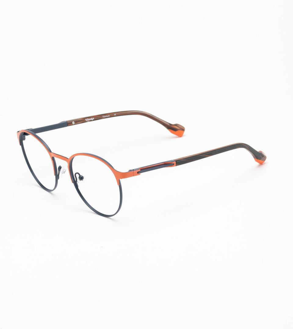 Woodys Albon orange et bleu - vue de trois quarts