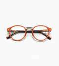 Woodys Bogan orange et écaille - monture optique ronde en acétate