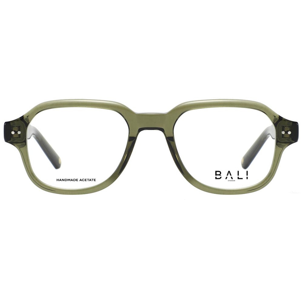 Bali Edge vert - monture optique carrée en acétate vert kaki