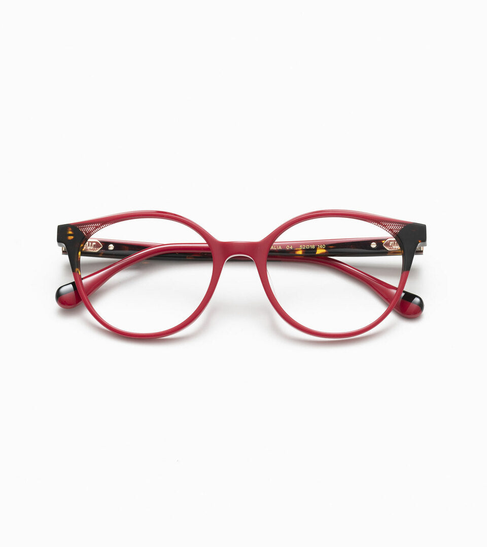 Woodys Eulalia rouge - monture optique ronde en acétate
