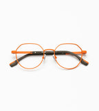 Woodys Hamilton orange - monture optique ronde en titane