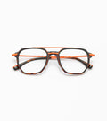 Woodys Hesse écaille et bleu - grande monture optique carrée en acétate