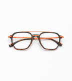 Woodys Hesse écaille et bleu - grande monture optique carrée en acétate