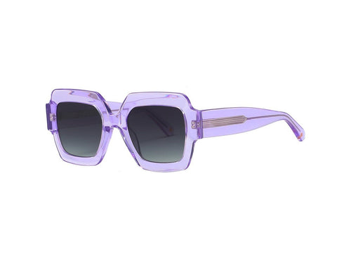 Bali Jill parme - grandes lunettes de soleil carrées en acétate translucide