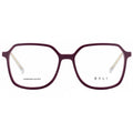 Bali Jina bordeaux - grande monture optique hexagonale en acétate