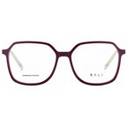 Bali Jina bordeaux - grande monture optique hexagonale en acétate