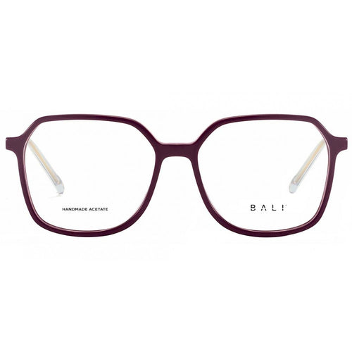Bali Jina bordeaux - grande monture optique hexagonale en acétate