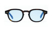 Écaille et verres bleus