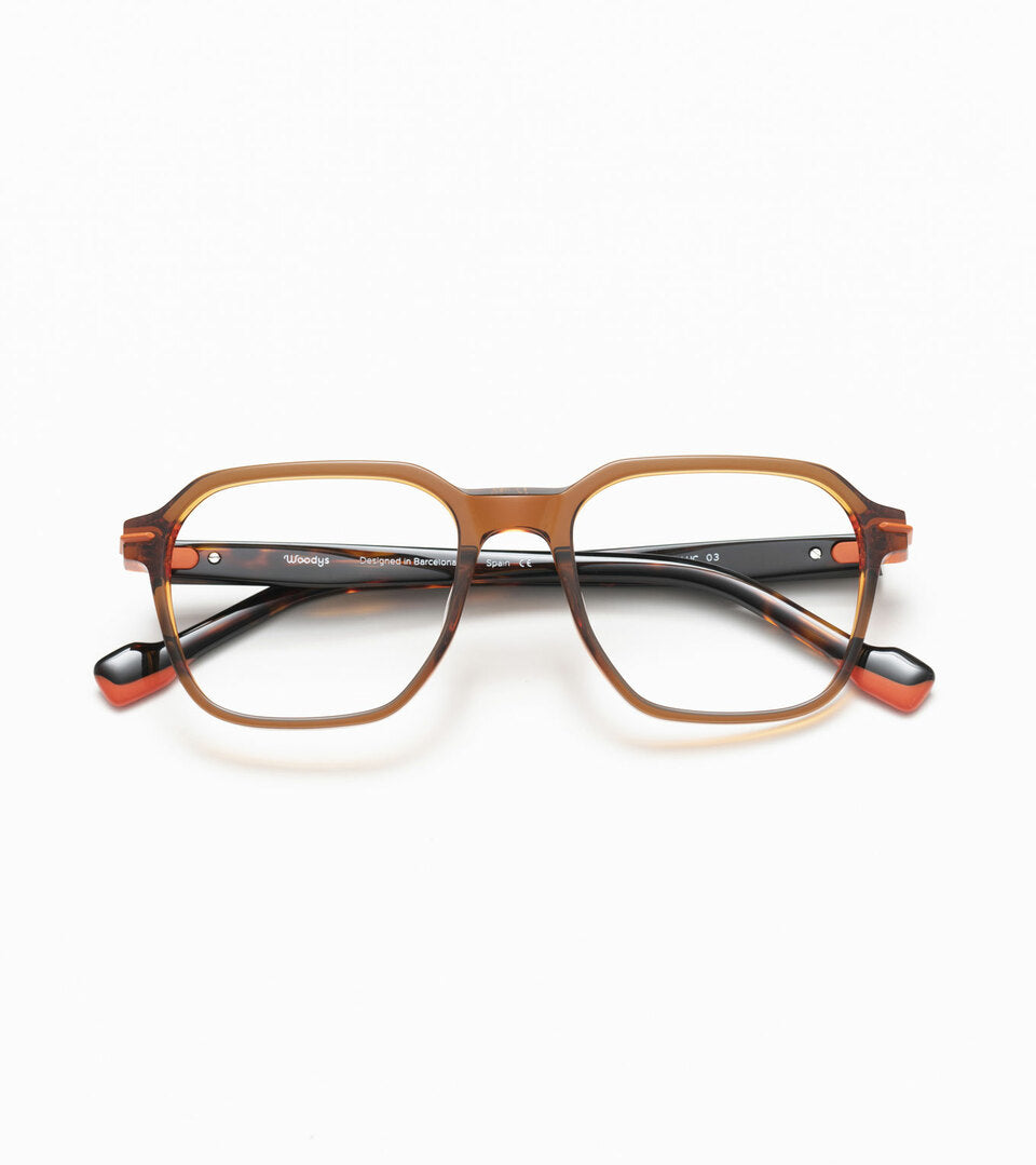Woodys Luc brun - monture optique pantos en acétate