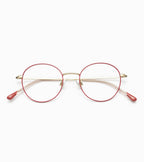 Woodys Maison rouge - petite monture optique ronde en métal