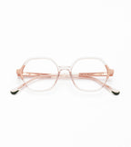 Woodys Mallow blanc - petite monture optique ronde en acétate translucide