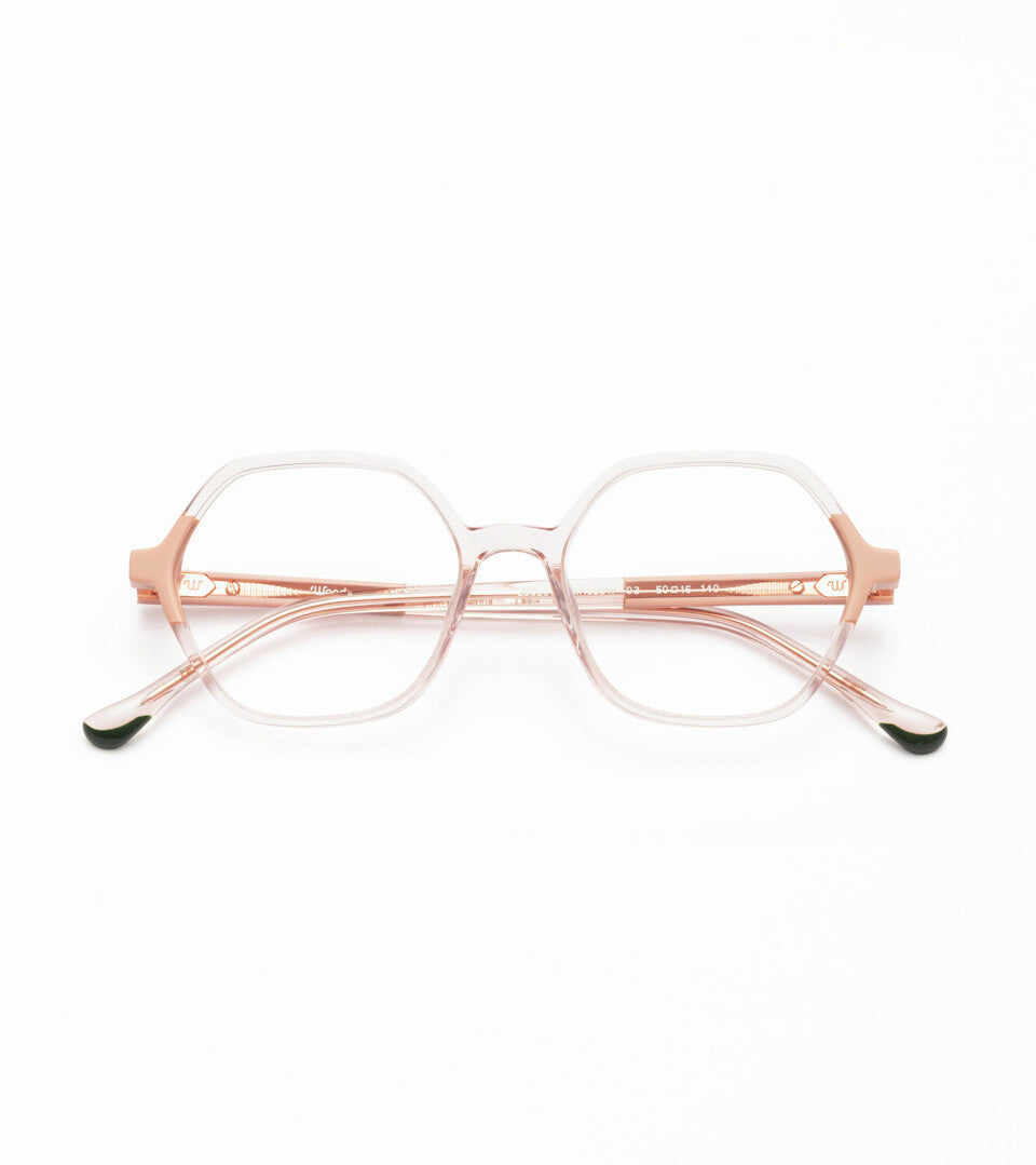 Woodys Mallow blanc - petite monture optique ronde en acétate translucide
