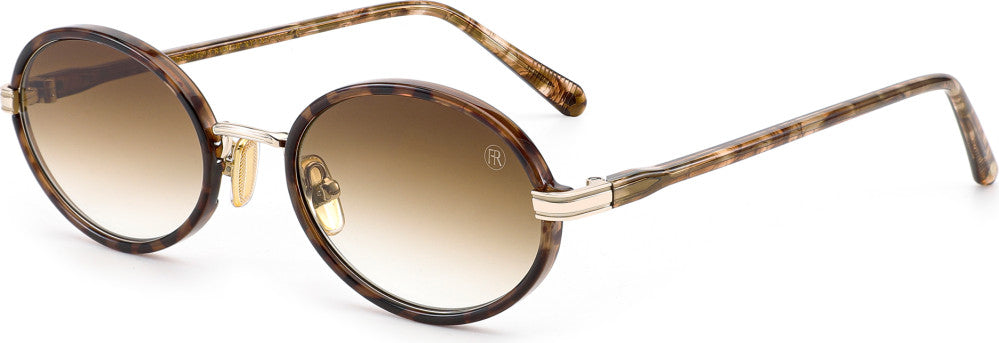 French Retro Marina marron marbre et or