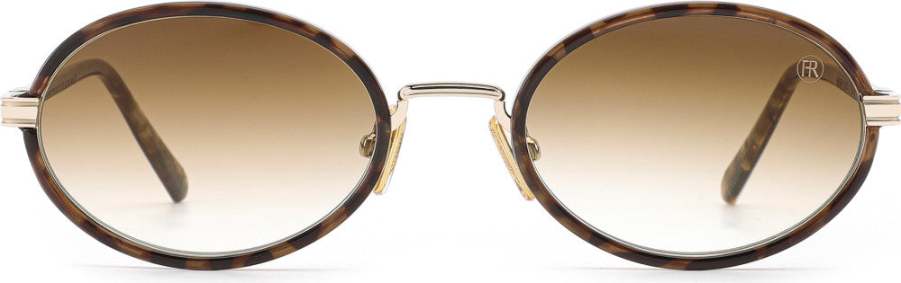 French Retro Marina marron marbre et or