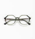 Woodys Miuccia vert et écaille - monture optique hexagonale en acétate
