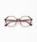 Woodys Miuccia rose et bordeaux - monture optique ronde en acétate