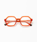 Woodys Nona orange - monture optique hexagonale en acétate