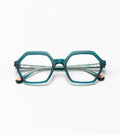 Woodys Nona bleu canard - monture optique hexagonale en acétate