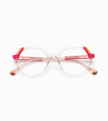 Woodys Ora rose - monture optique ronde en acétate translucide