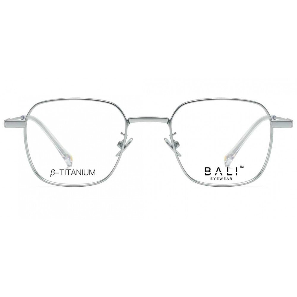 Bali Osaka argent mat - monture optique hexagonale en bêta-titane
